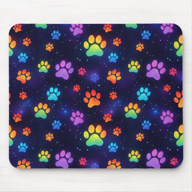Regenbogenpfoten Mousepad (Vorne)