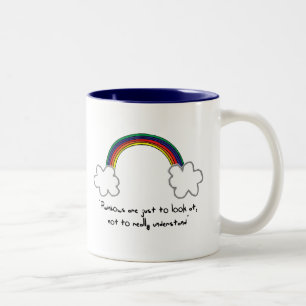 Regenbogenphilosophie Zweifarbige Tasse