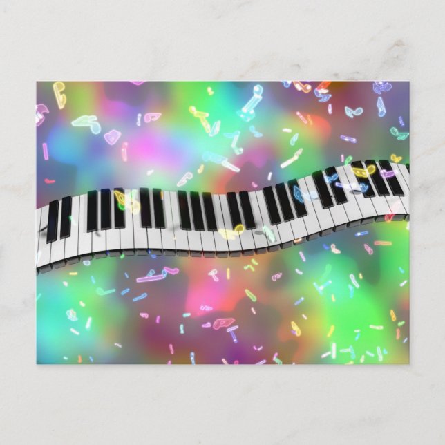 Regenbogenpiano Postkarte (Vorderseite)