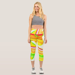 Regenbogenpinsel Capri Leggings