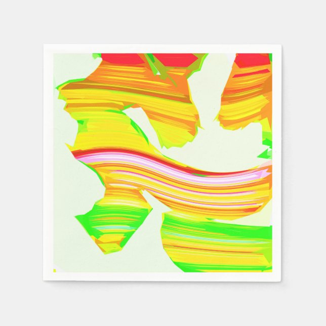 Regenbogenpinsel Serviette (Vorderseite)