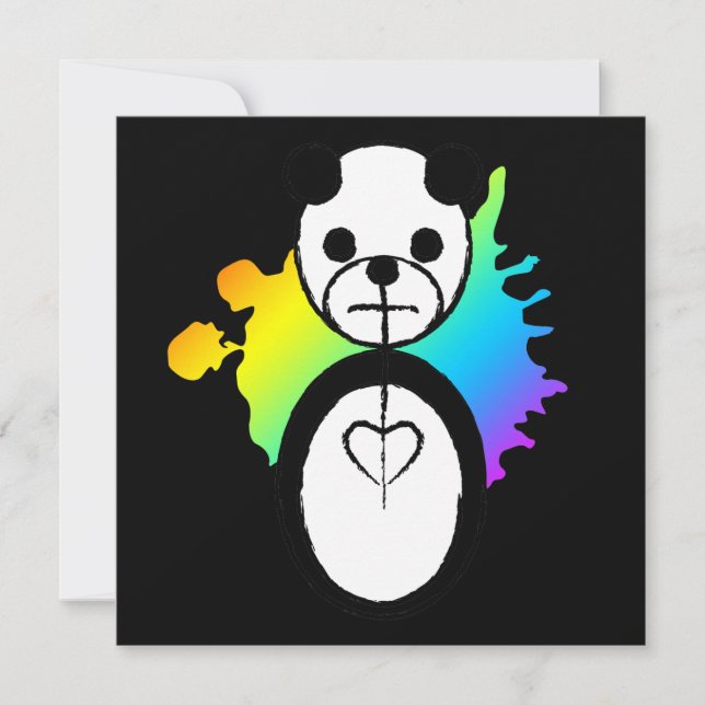 Regenbogenplatine Einladung (Vorderseite)