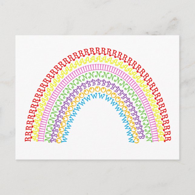 Regenbogenpostkarte Postkarte (Vorderseite)