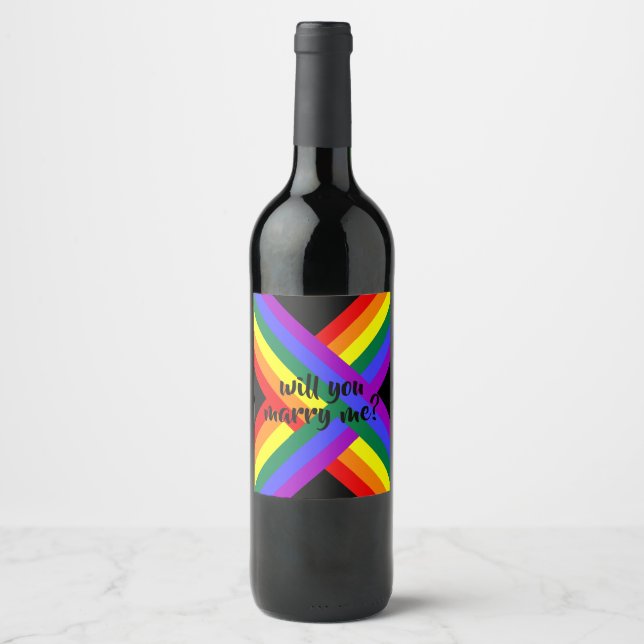 Regenbogenpresse Weinetikett (Vorderseite)