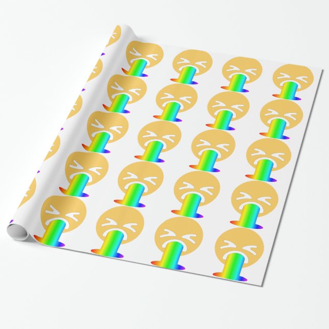 Regenbogenpuppe Emoji Geschenkpapier (Ungerollt)