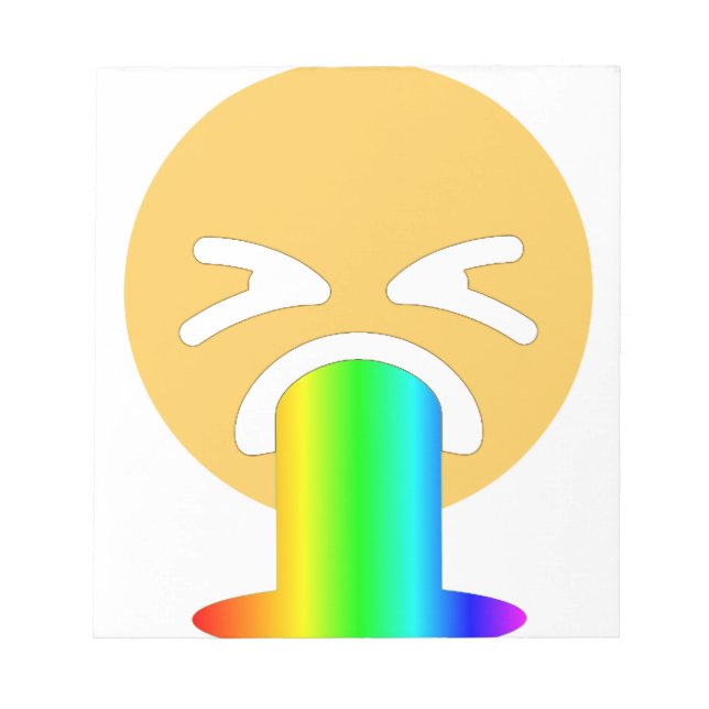 Regenbogenpuppe Emoji Notizblock (Vorderseite)