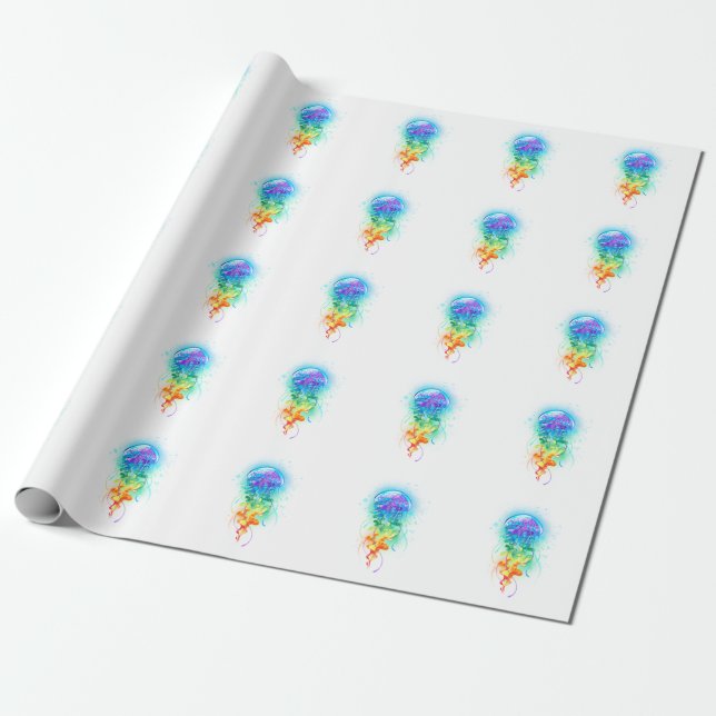 Regenbogenqualle Geschenkpapier (Ungerollt)
