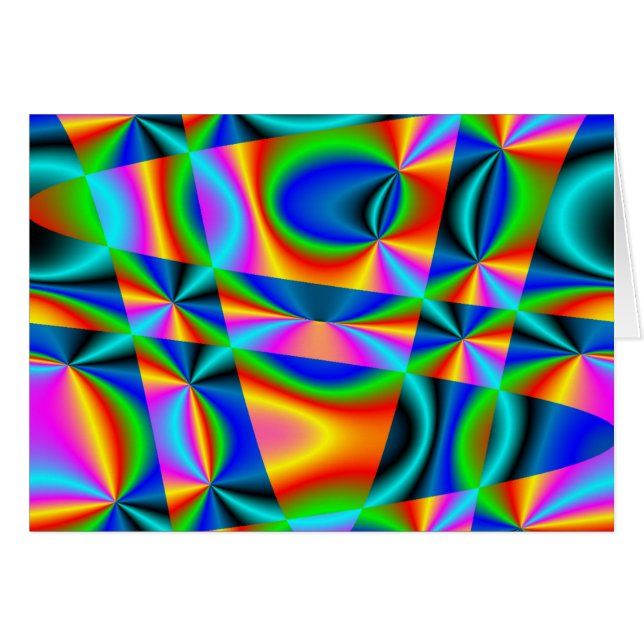 Regenbogenquilt ~ Karte (Vorderseite (Horizontal))