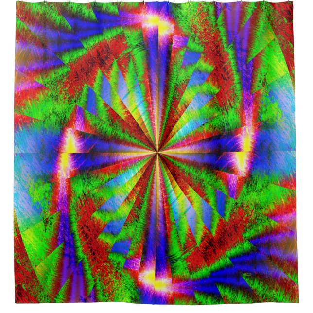 Regenbogenrad.... Duschvorhang (Vorderseite)