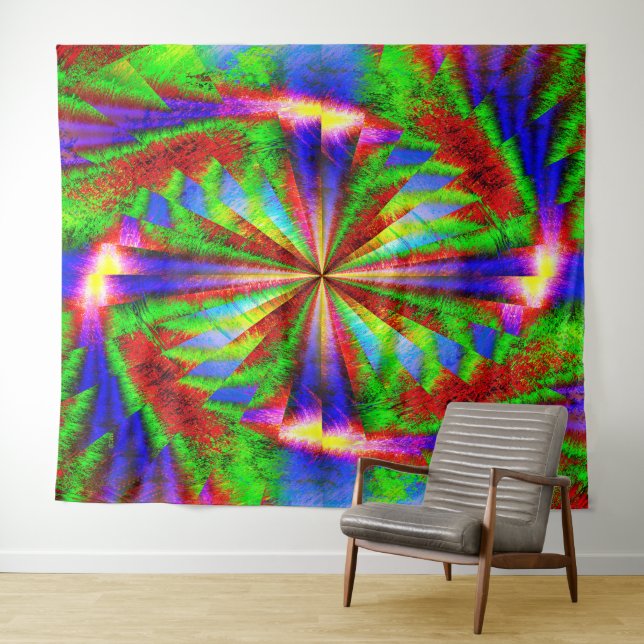 Regenbogenrad.... Wandteppich (Beispiel (Horizontal))