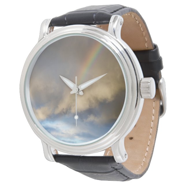 Regenbogenrebellion Armbanduhr (Schrägansicht)
