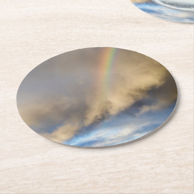 Regenbogenrebellion Runder Pappuntersetzer (Angewinkelt)