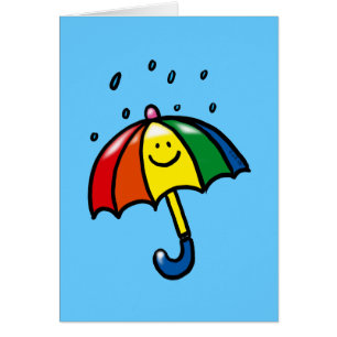 Regenbogenregenschirm- u. -regentropfen
