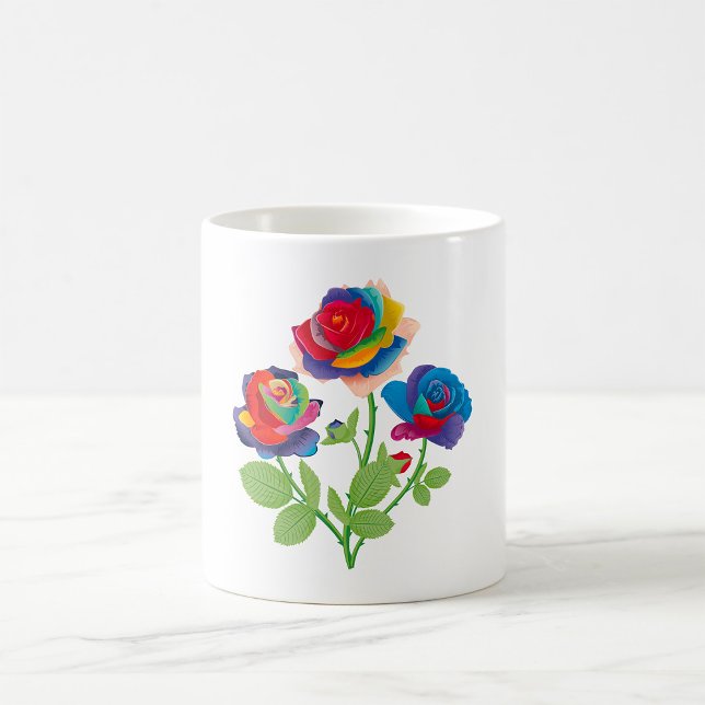 Regenbogenrosen Kaffeetasse (Von Creator hochgeladen)