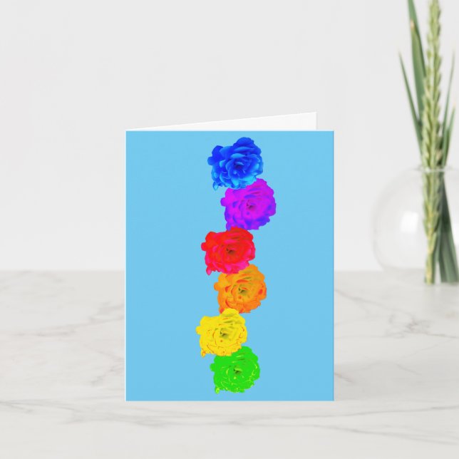 Regenbogenrosen  karte (Vorderseite)