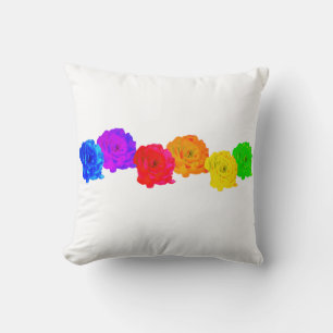 Regenbogenrosen Kissen