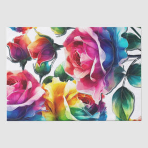 Regenbogenrosen Schwarz-Weiß Hochzeit mit leuchten Seidenpapier
