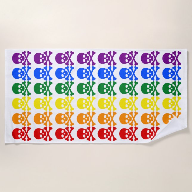 REGENBOGENSCHÄDEL STRANDTUCH (Vorderseite)