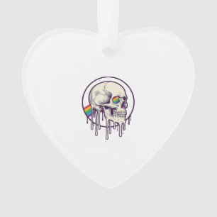 Regenbogenschädel-Vintage-Stichdesign_1 Ornament