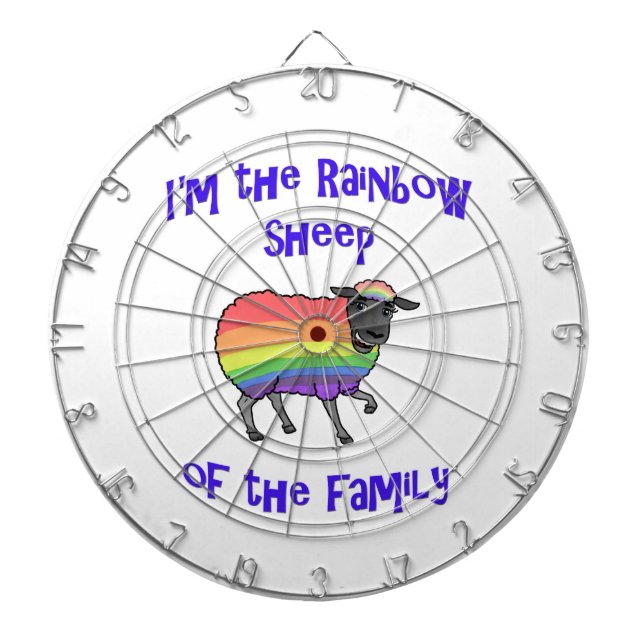 Regenbogenschaf der Familie Dartscheibe (vorne)