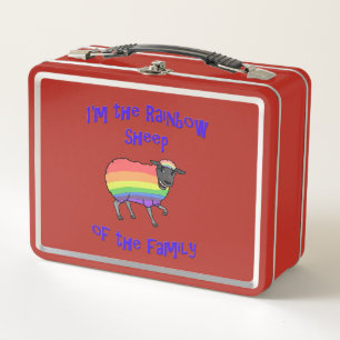Regenbogenschaf der Familie Metall Brotdose