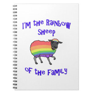 Regenbogenschaf der Familie Notizblock