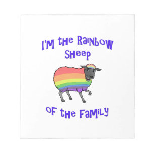 Regenbogenschaf der Familie Notizblock