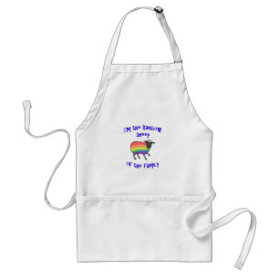Regenbogenschaf der Familie Schürze