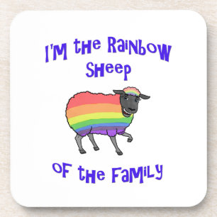 Regenbogenschaf der Familie Untersetzer