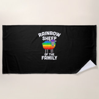 Regenbogenschaf des Gay Pride LGBTQ Equali Strandtuch