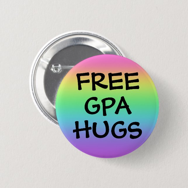 Regenbogenschaltfläche für Gpa-Hugs Button (Vorne & Hinten)