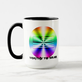 Regenbogenschild der US-Fahne - es lohnt sich zu t Tasse
