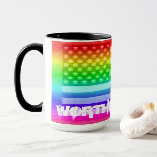 Regenbogenschild der US-Fahne - es lohnt sich zu t Tasse