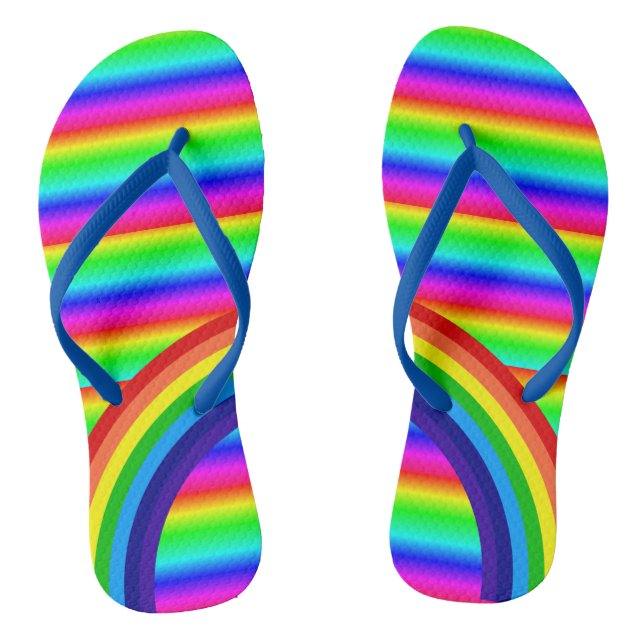 Regenbogenschlappen Flip Flops (Fußbett)