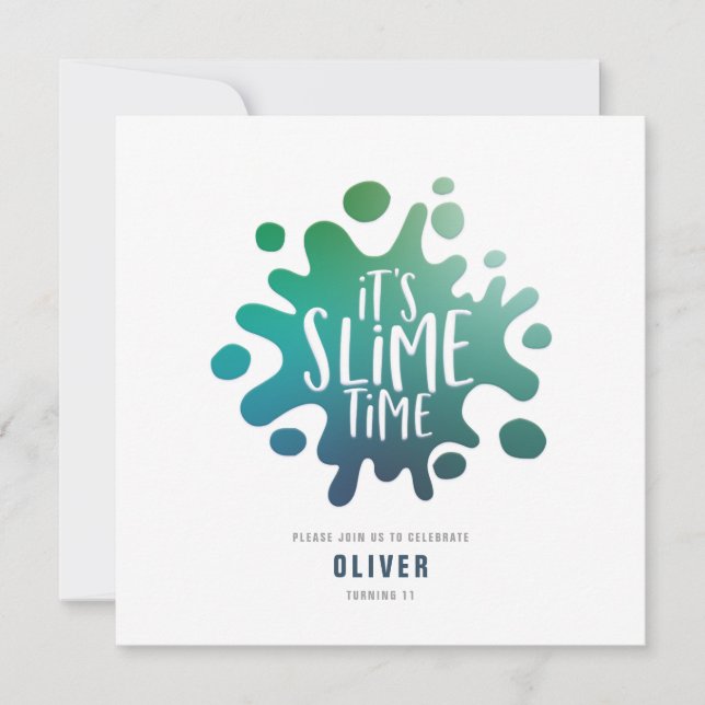 Regenbogenschleimhaut-Party Einladung (Vorderseite)