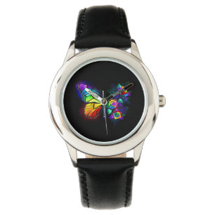 Regenbogenschmetterling Armbanduhr