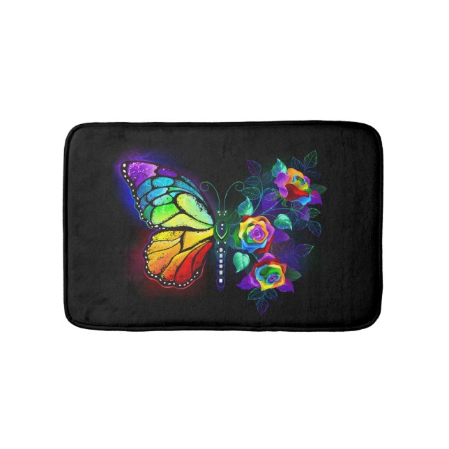 Regenbogenschmetterling Badematte (Vorderseite)
