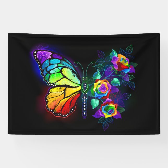 Regenbogenschmetterling Banner (Horizontal)