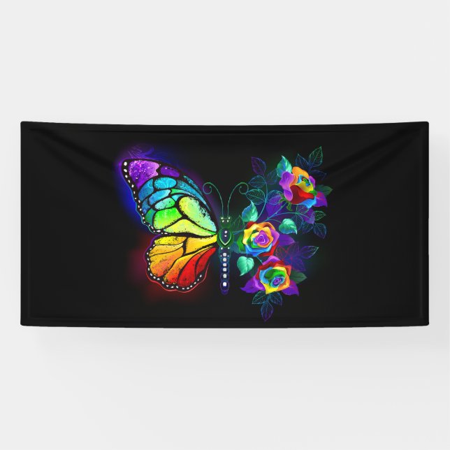 Regenbogenschmetterling Banner (Horizontal)