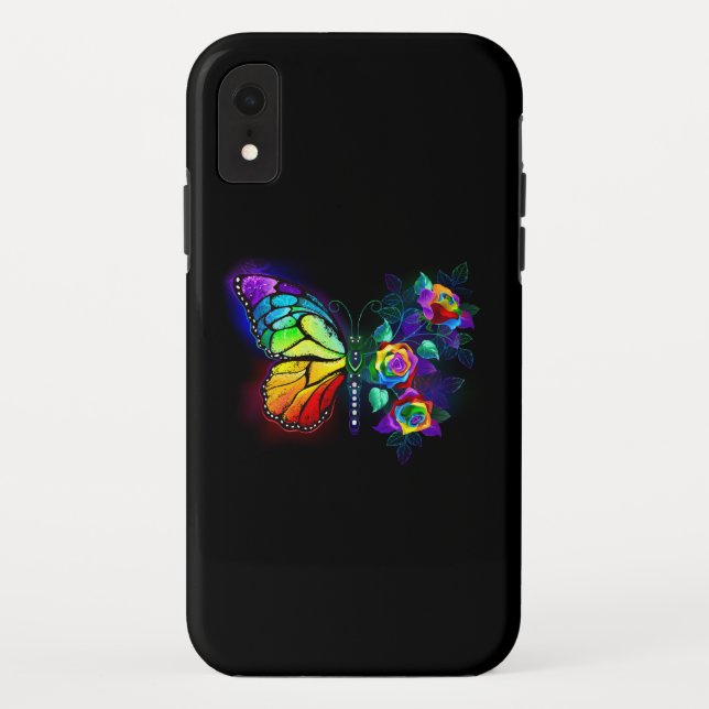 Regenbogenschmetterling Case-Mate iPhone Hülle (Rückseite)