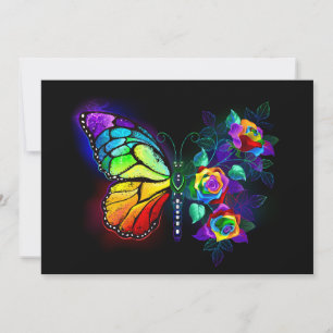 Regenbogenschmetterling Dankeskarte