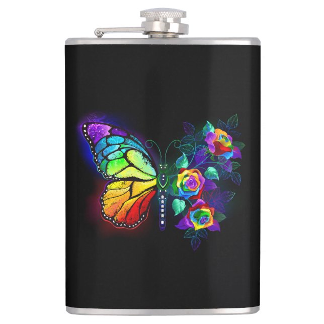 Regenbogenschmetterling Flachmann (Vorderseite)