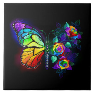 Regenbogenschmetterling Fliese