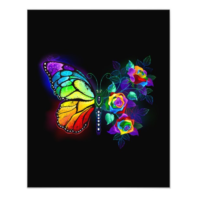 Regenbogenschmetterling Fotodruck (Vorne)