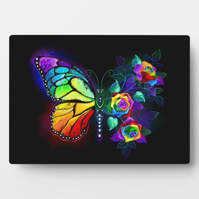 Regenbogenschmetterling Fotoplatte (Vorderseite)
