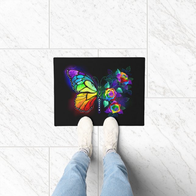Regenbogenschmetterling Fußmatte (Indoor)