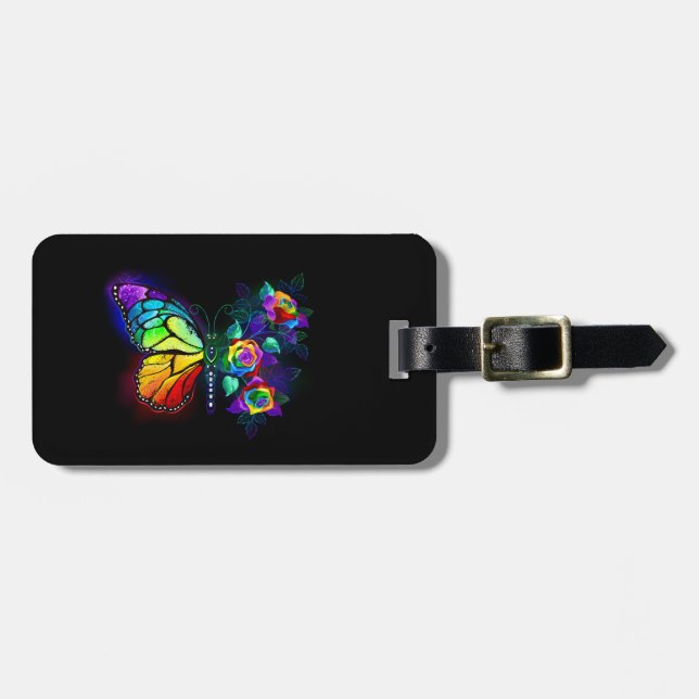 Regenbogenschmetterling Gepäckanhänger (Vorderseite horizontal)