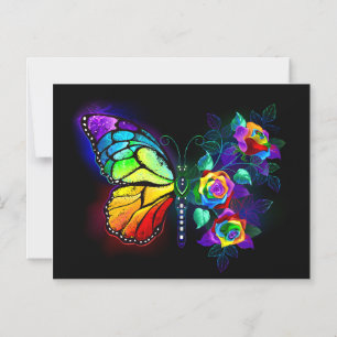 Regenbogenschmetterling Magneteinladung