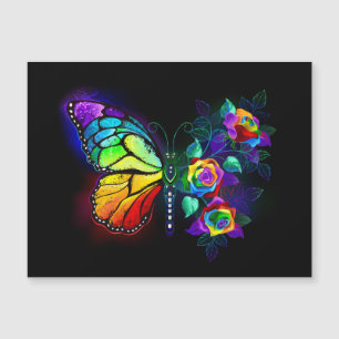 Regenbogenschmetterling Magnetkarte