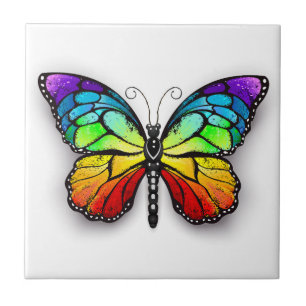 Regenbogenschmetterling Monarch Fliese